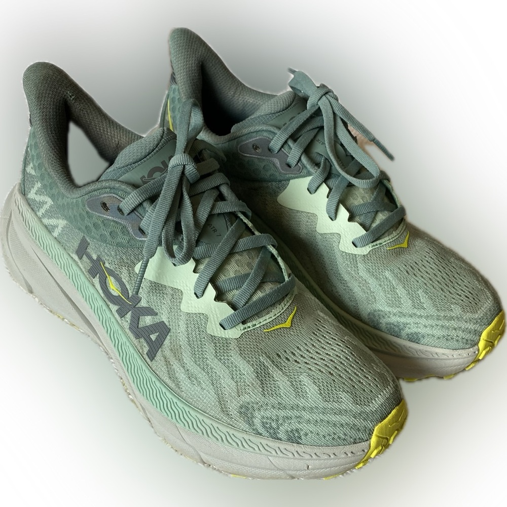 Hoka Challenger ATR 7 Teal Soft Green Mist w/Lime Size Womens 8B Multi Terrain